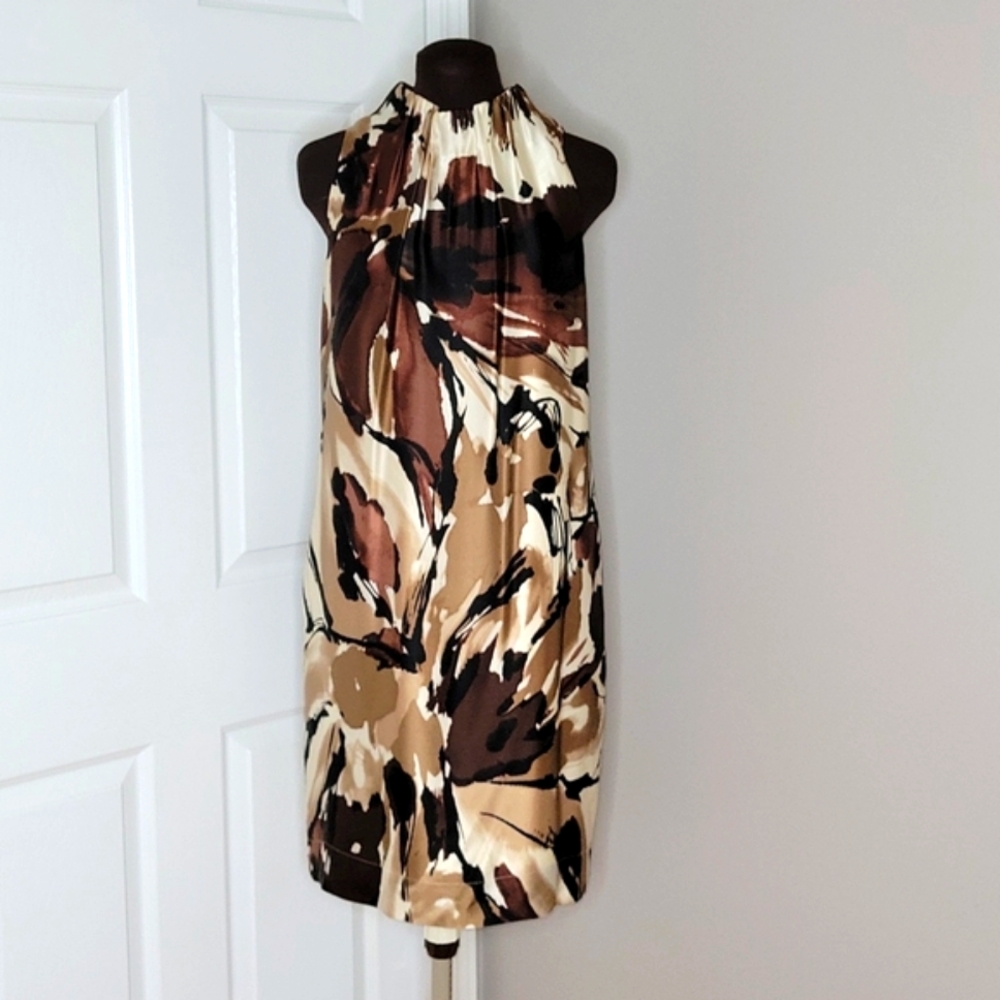 Taylor Brown 100% Silk Dress (halterneck with pockets) Size 10